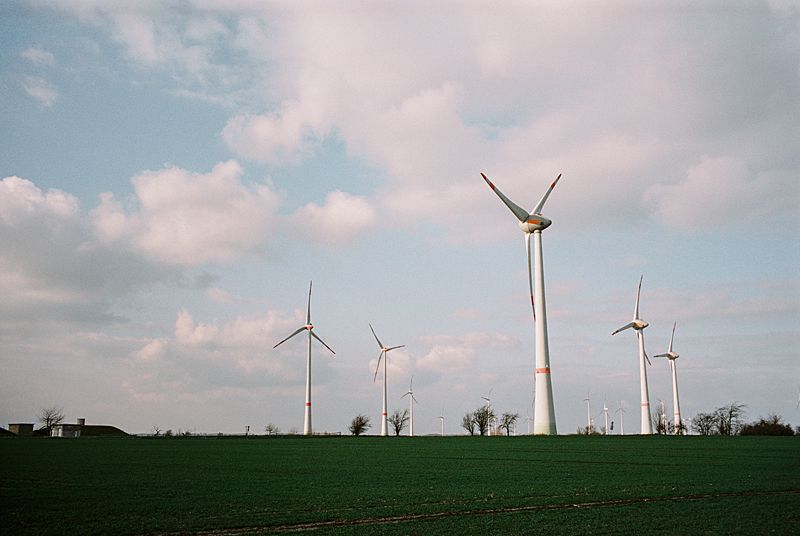 wind farm in berlin germany on kodak portra 400 film shot with leica m-a