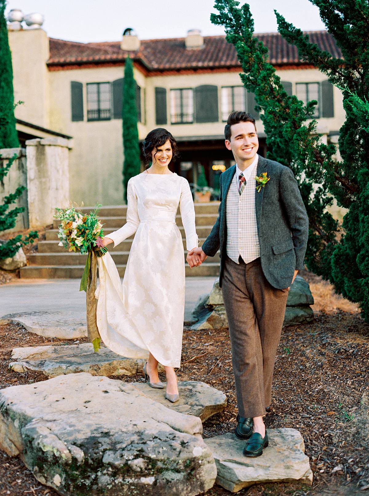 northern michigan elopement photography of bride and groom in vintage wedding clothes by flm wedding photographer brian d smith photography