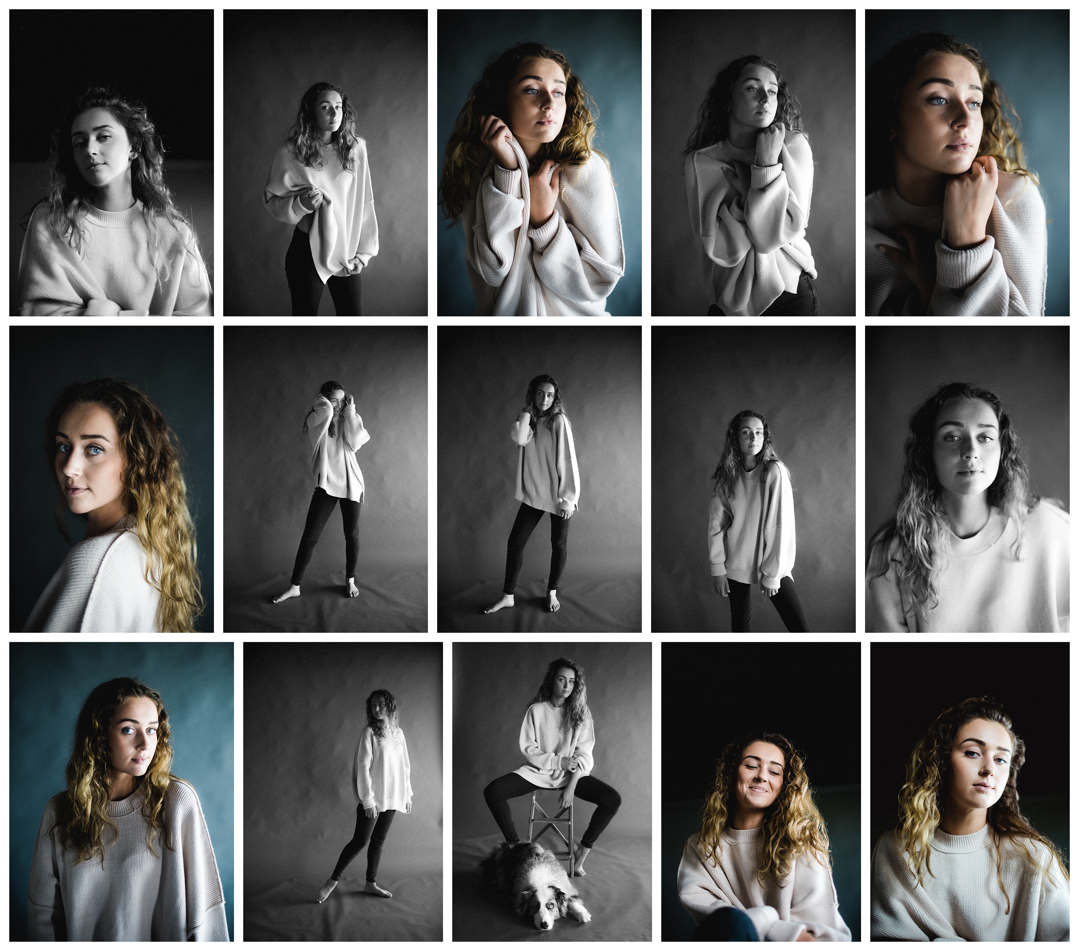 35mm Film Style Natural Light Portraits in Studio