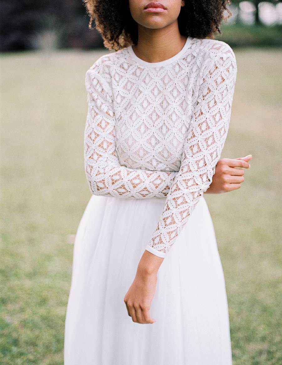 Sheer Tulle Sleeves Bodysuit - Home, Garden, and Fashion - Hampton