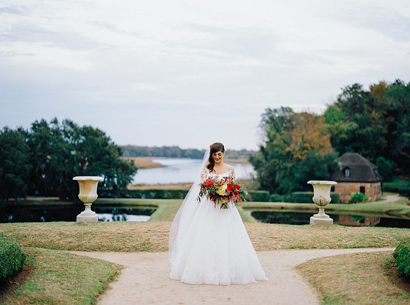 Colorful Fall Middleton Place Destination Wedding in Charleston SC