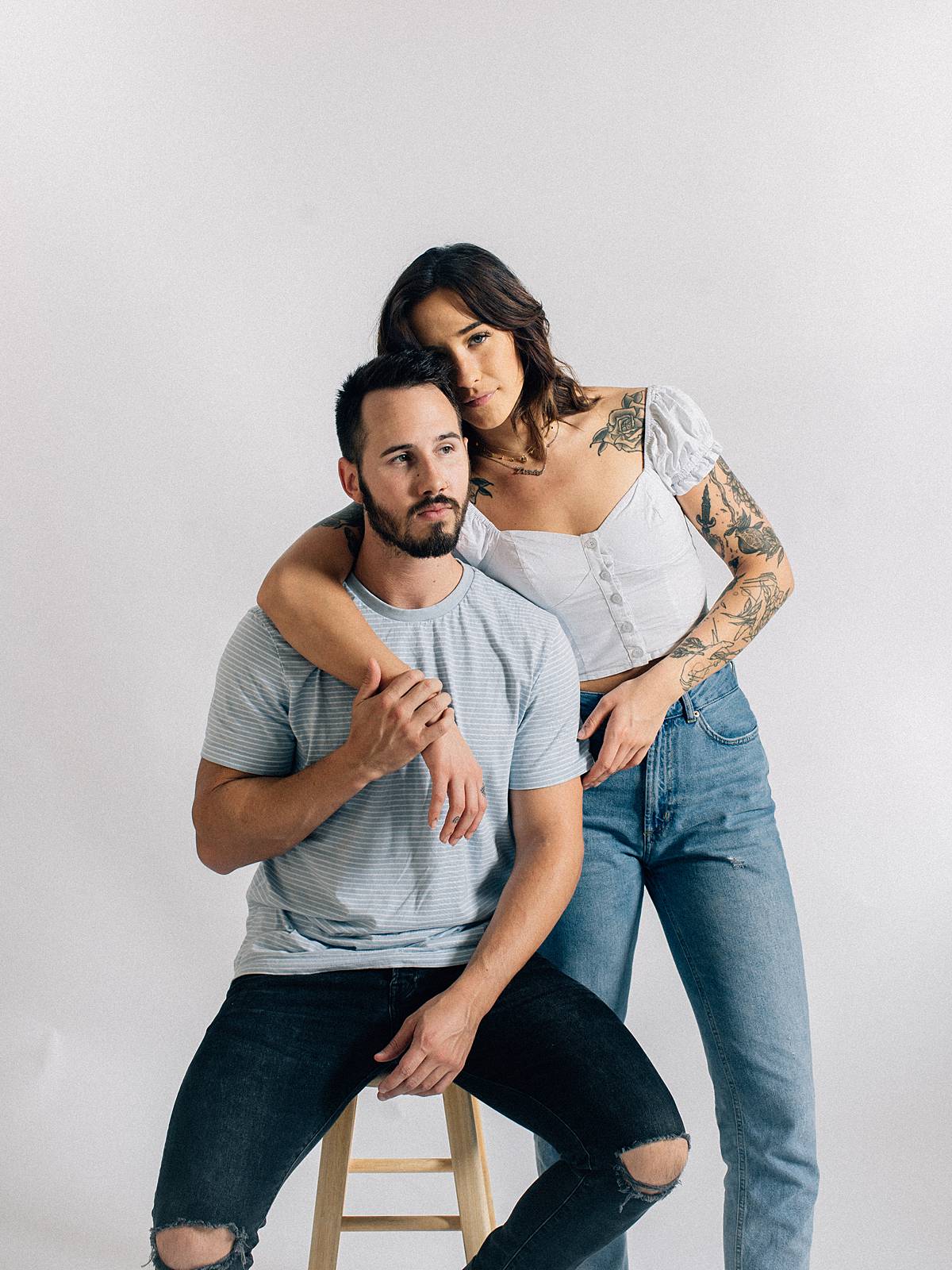 couple studio portrait photography