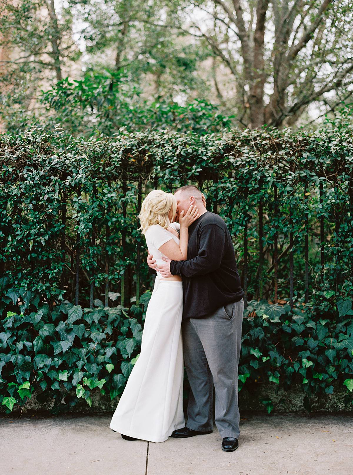 contax 645 film wedding portrait on Kodak portra 800 in downtown charleston sc