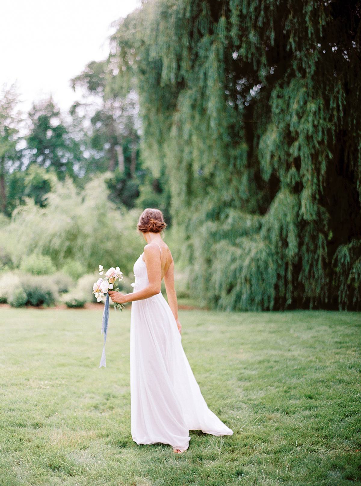 shallow depth of field bridal portrait on kodak film with contax 645 by brian d smith