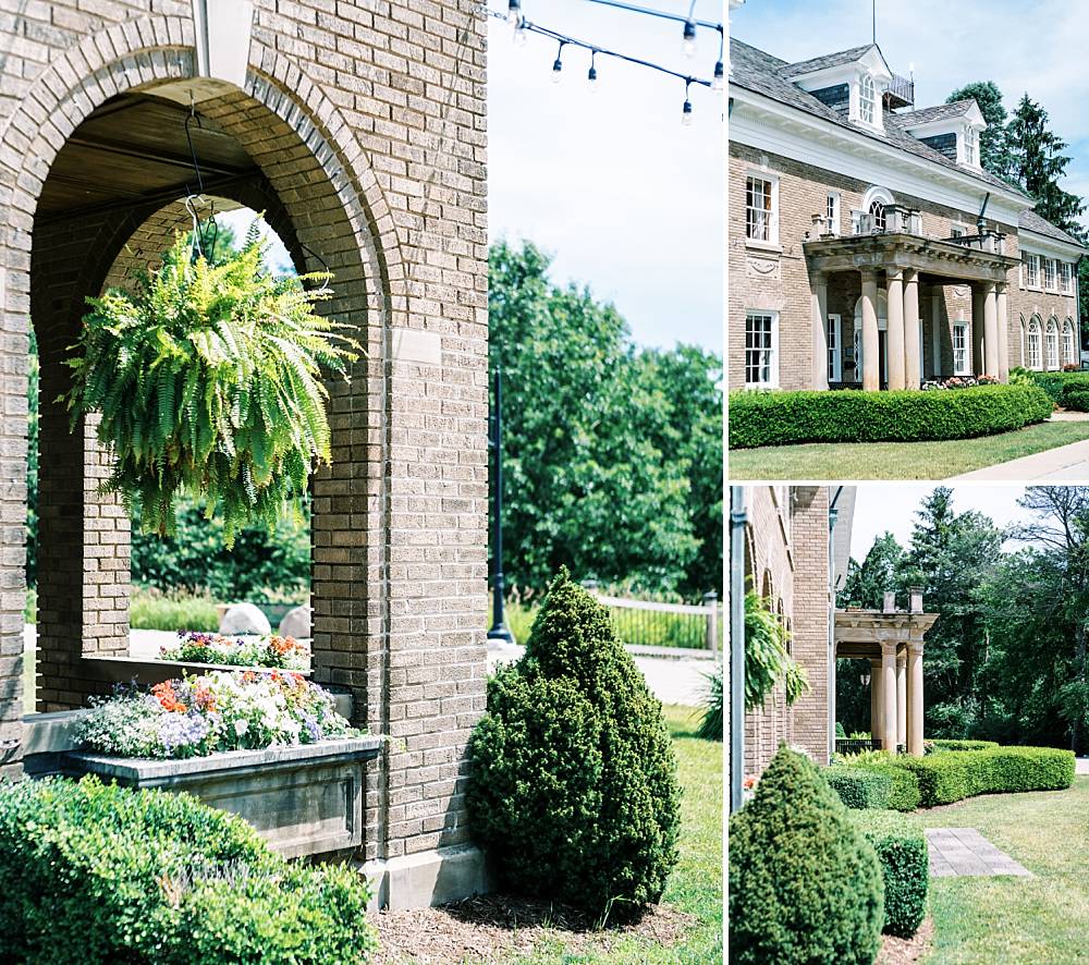 michigan wedding venue felt mansion brick home exterior in Sagautuk 