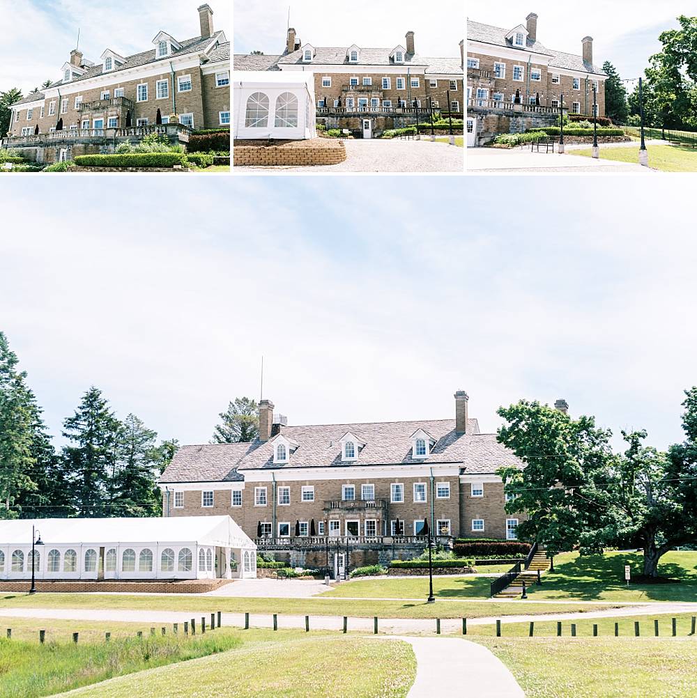 wedding venue felt mansion back patio and wedding reception tent in west michigan by brian d smith photography