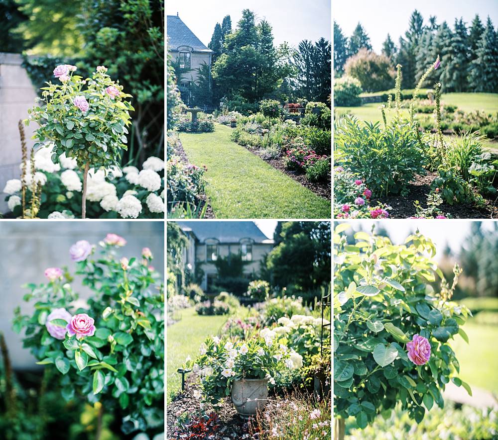 european flower garden at united states wedding venue greencrest manor by michigan wedding photographer brian d smith