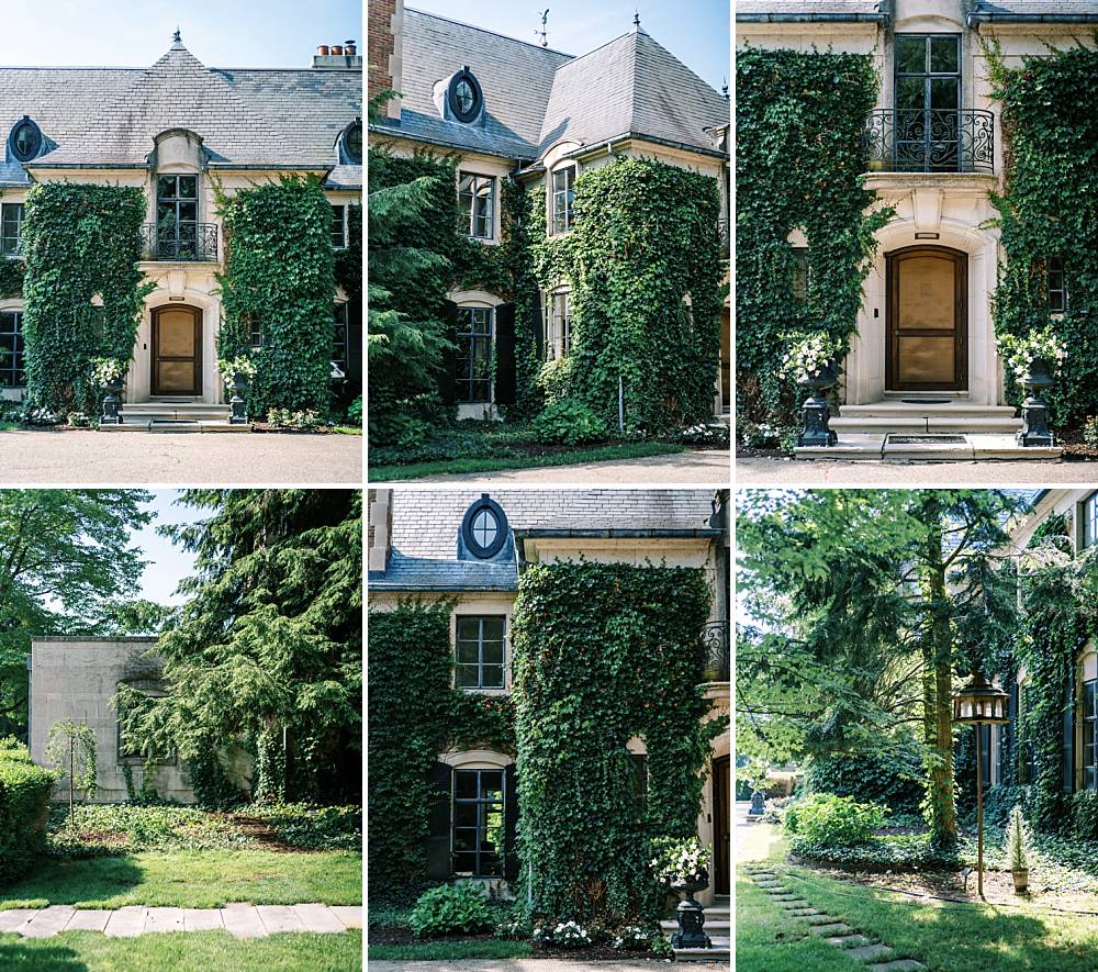 french architecture at european styled wedding venue greencrest manor in battle creek michigan