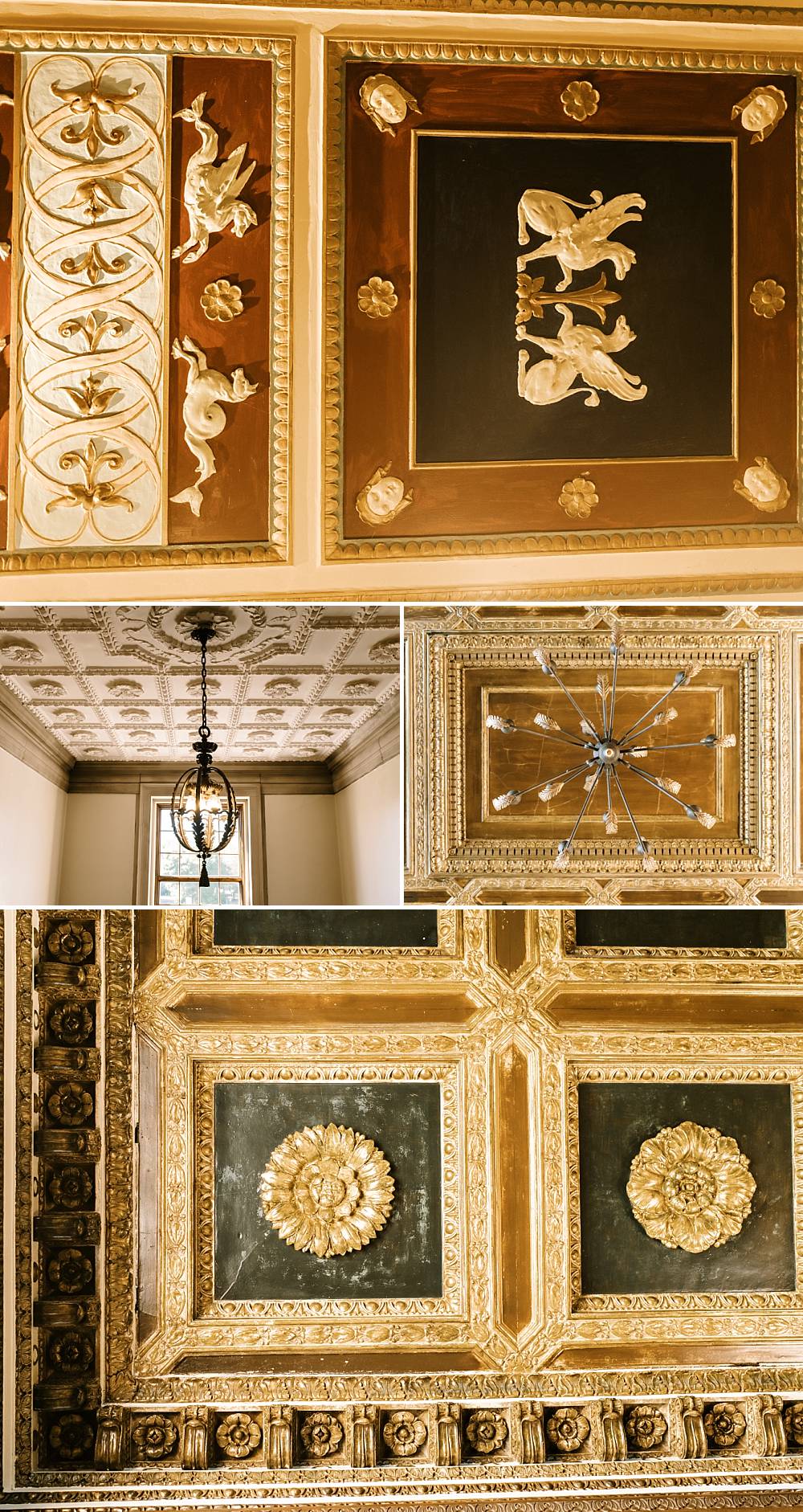 italian renaissance ceiling tiles at war memorial in metro detroit