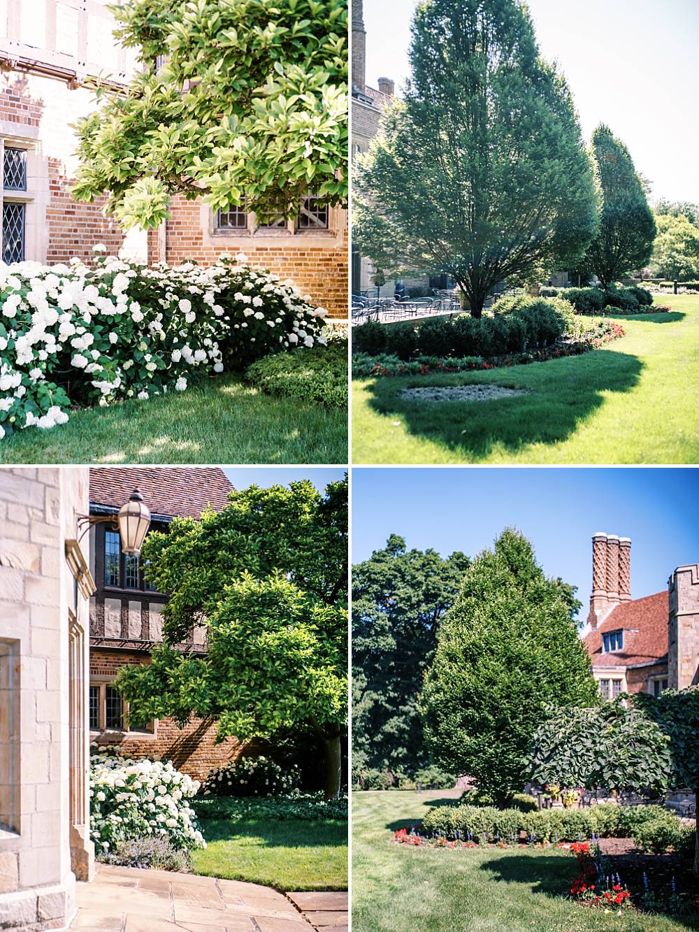 metro detroit wedding venue gardens and greenery at meadow brook hall by michigan wedding photographer brian d smith