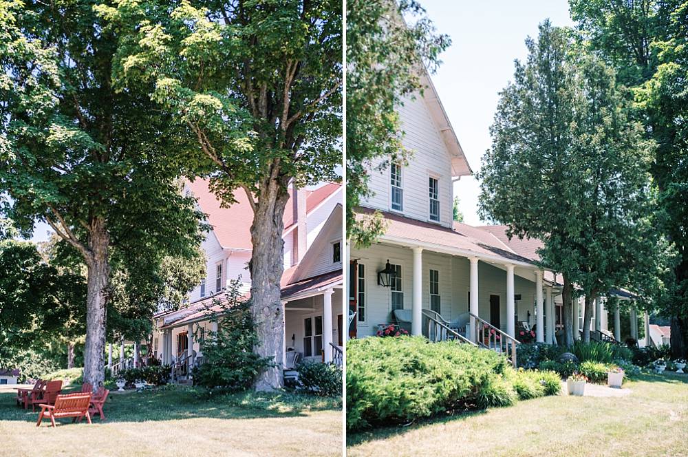 best northern michigan lakeside wedding venue fountain point showing exterior of inn