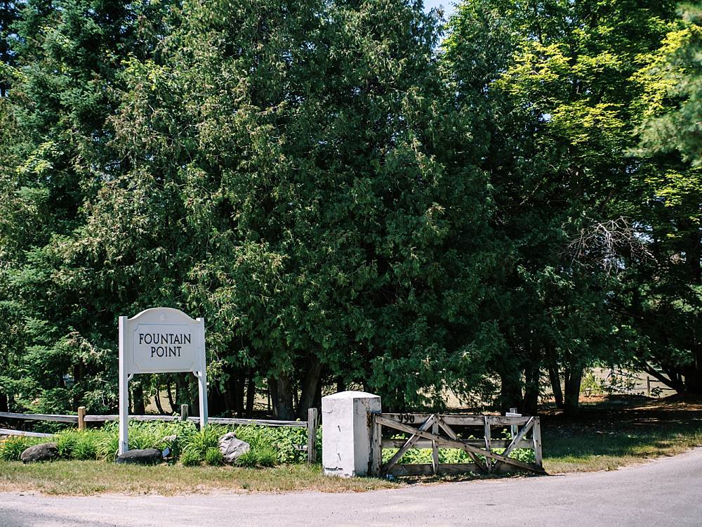 fountain point resort northern michigan wedding venue entrance by brian d smith photography