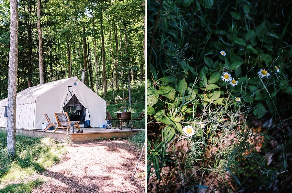 glamping tents at northern michigan nature a michigan retreat in leelanau 