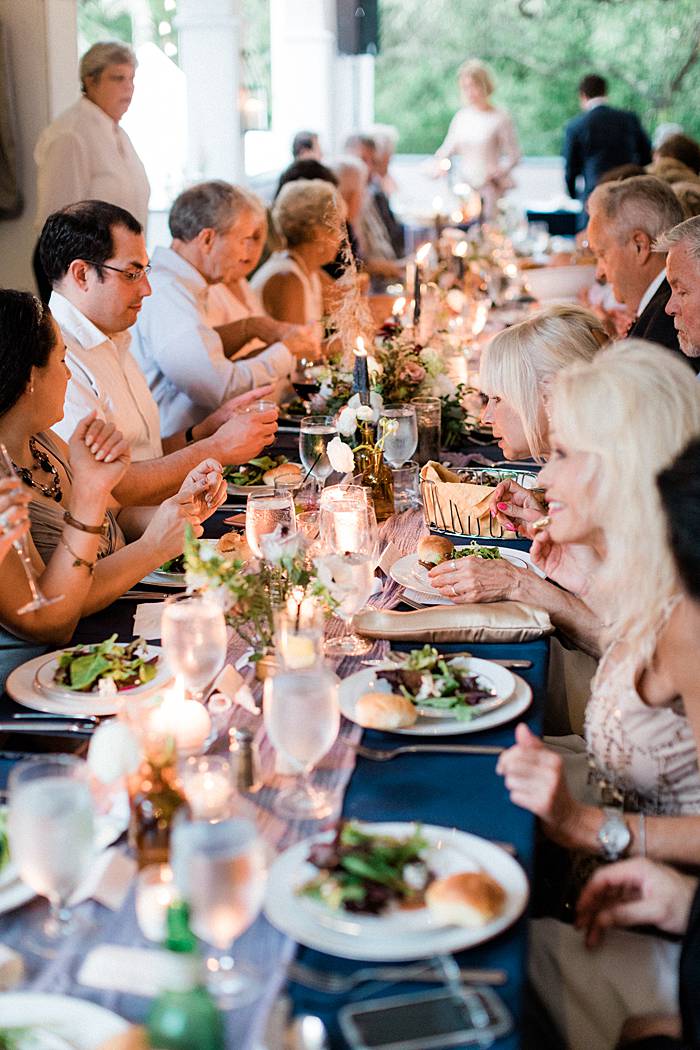 A Sunset Glow Over Wedding Tables at The Pelican Inn