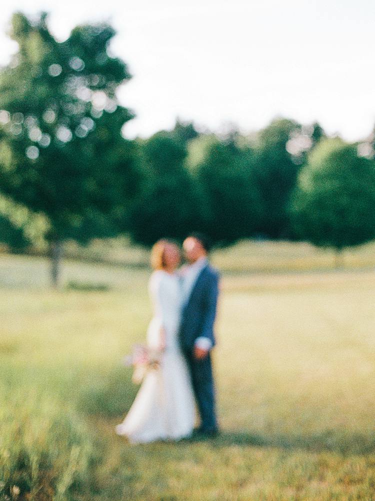 felt mansion wedding portrait photography by brian d smith photography with out of focus bride and groom on 35mm film