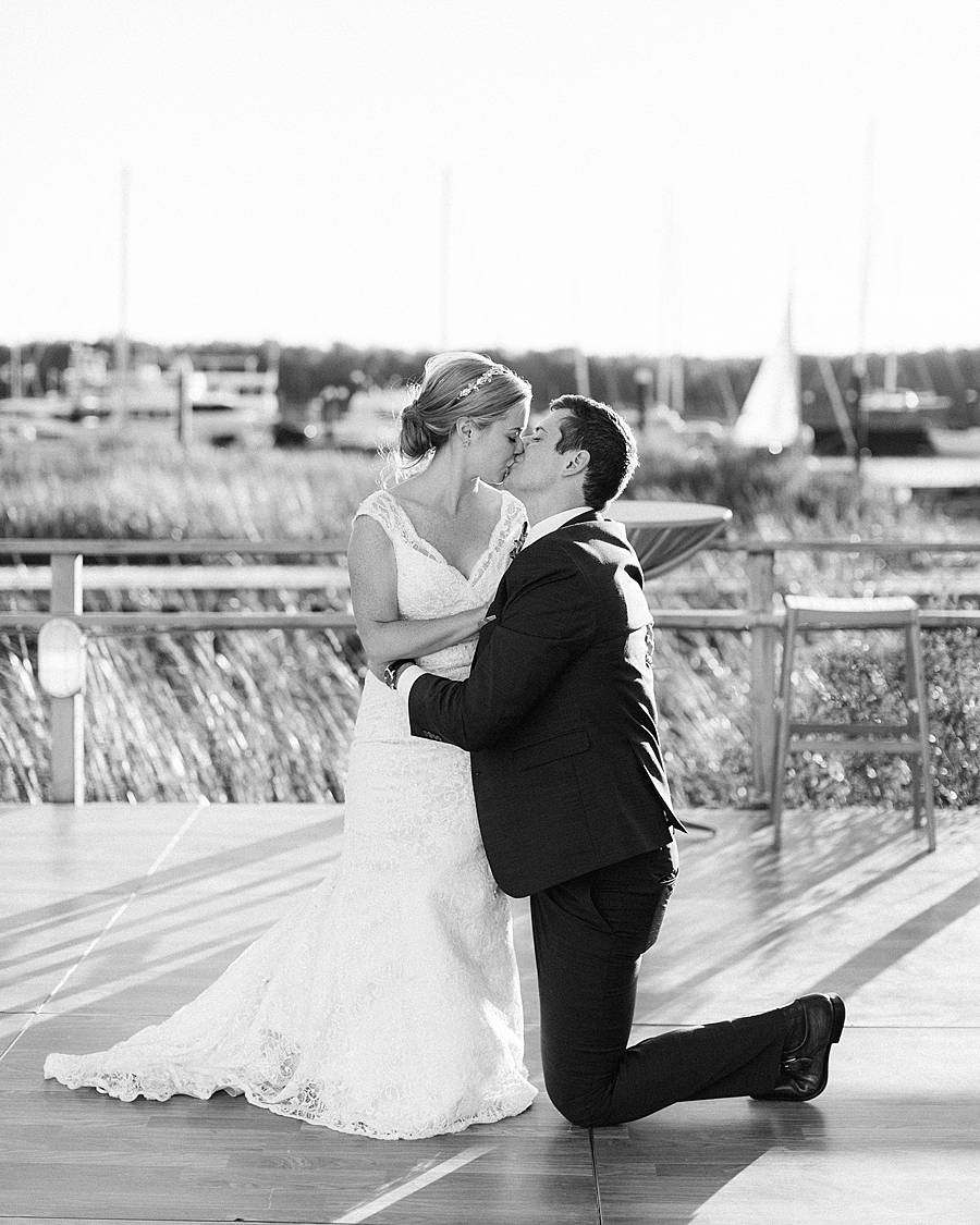 charleston yacht club wedding first dance sunset october