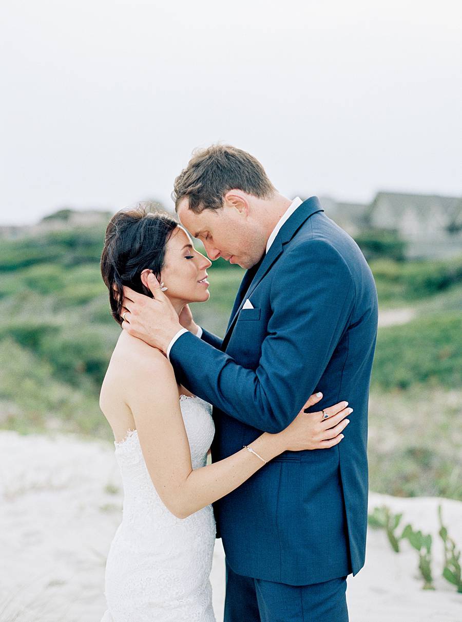 charleston south carolina wedding beach couple portrait kiawah sandcastle film portra 400