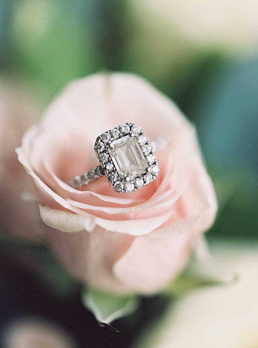 blush rose wedding ring macro contax 645 film kodak portra 400 charleston