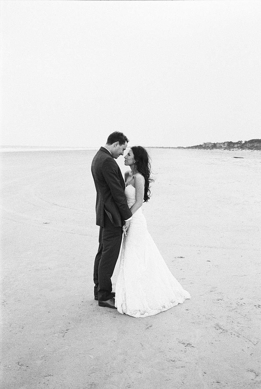 Charleston wedding film contax t3 black and white kodak trix kiawah beach wedding