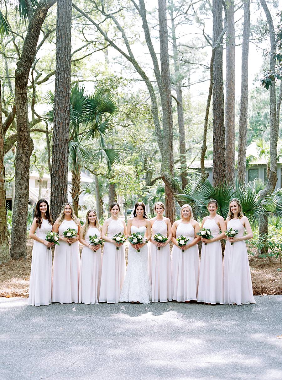 charleston wedding kiawah blush bridesmaids charleston sandcastle pink dresses