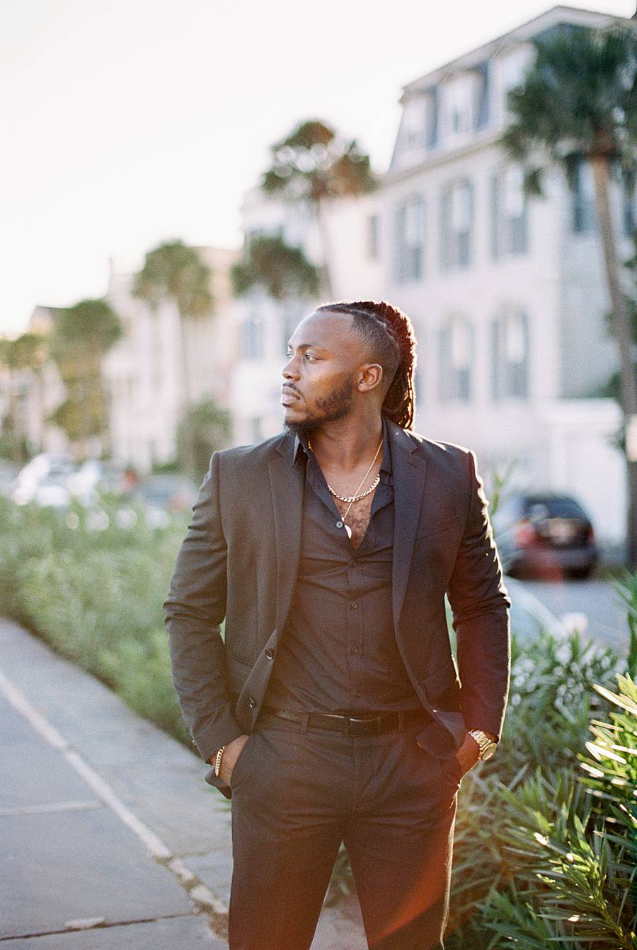 charleston downtown engagement photo photographer wedding 35mm film kodak portra eos 1v canon