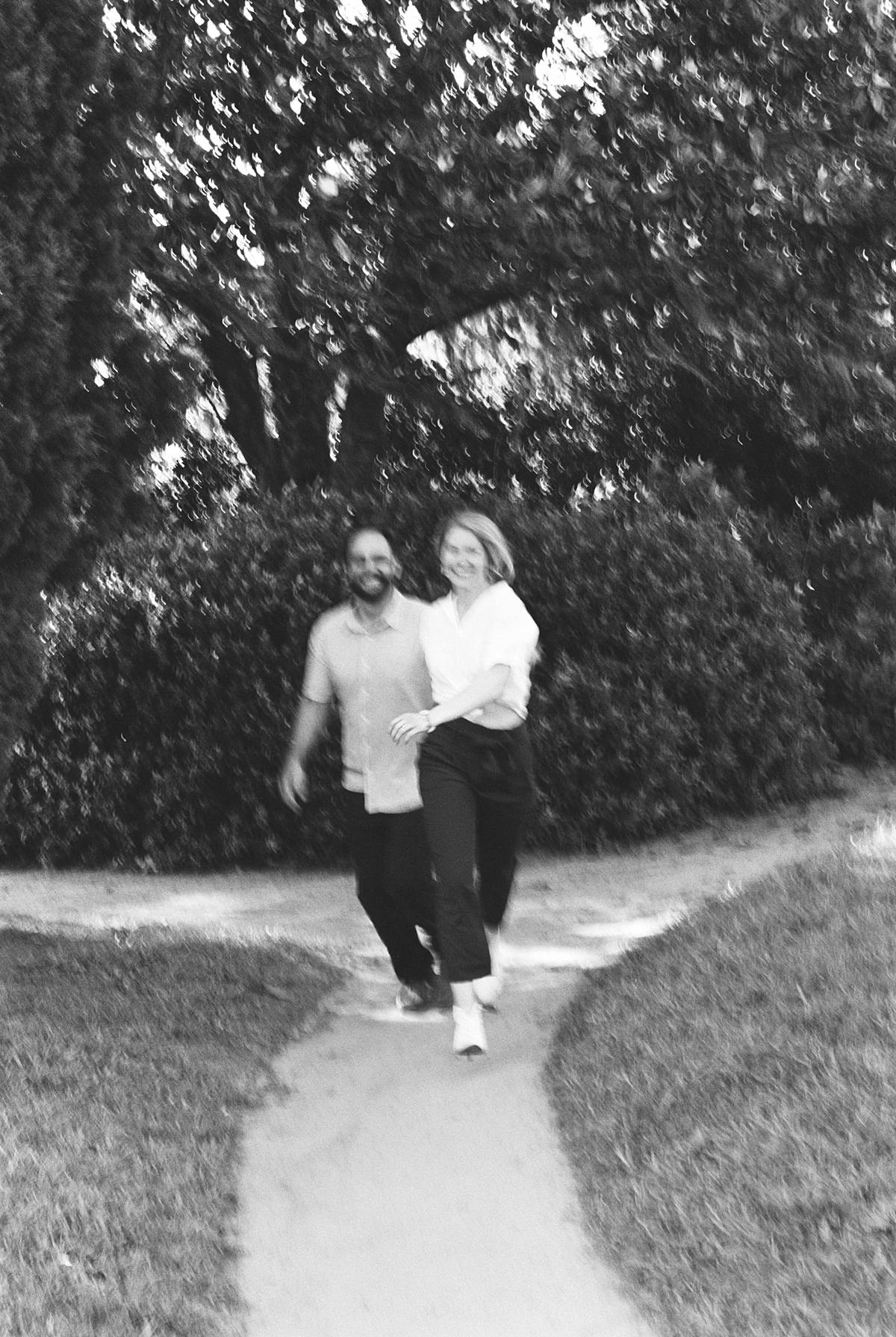 motion blur film portrait in black and white at middleton place in charleston sc