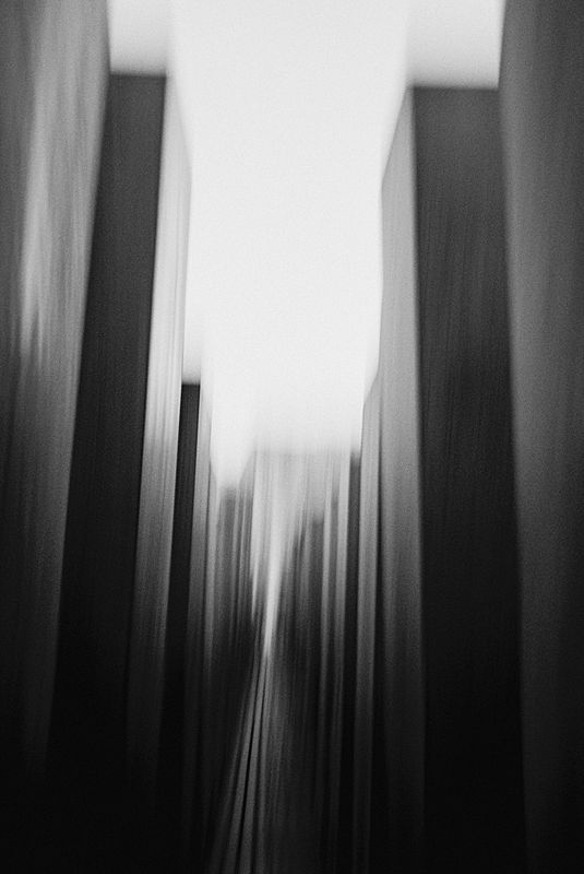 berlin germany holocaust memorial on black and white 35mm film 