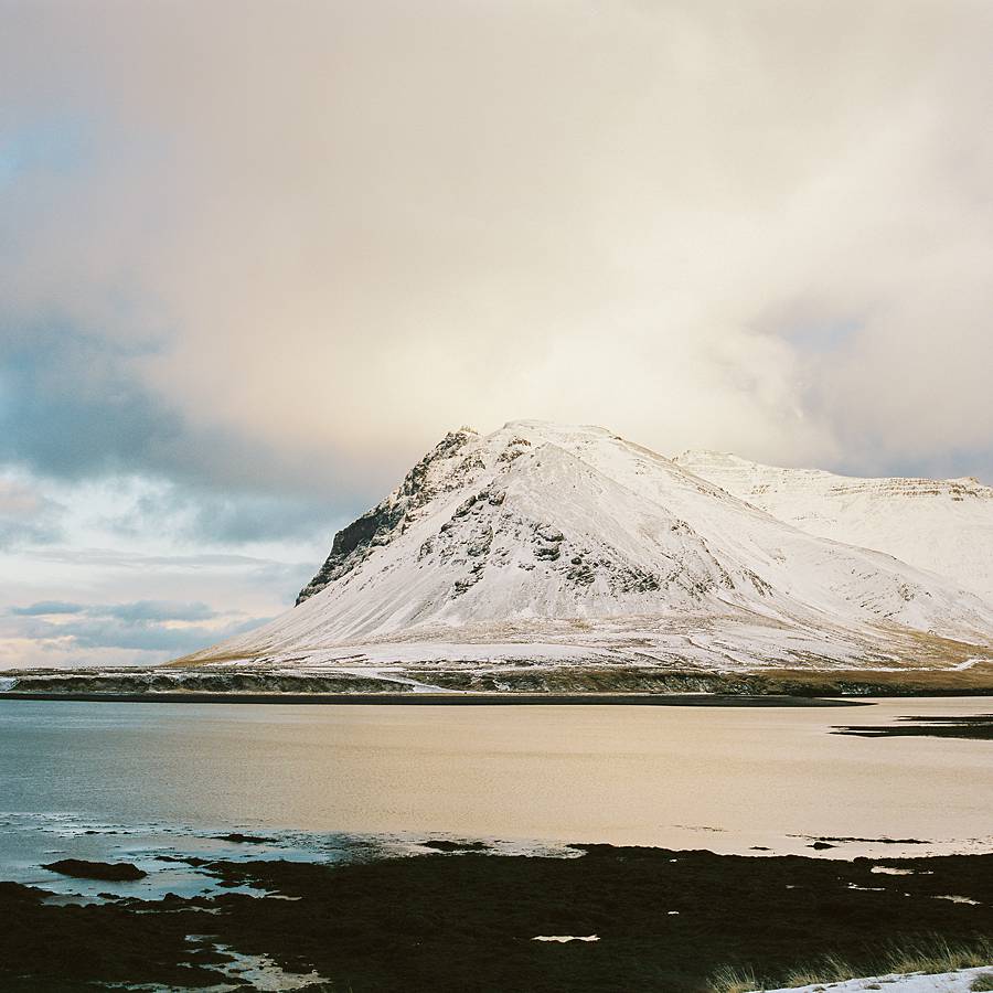 iceland mountain on kodak portra 400 film pushed 1 stop with fuji gf670 portable medium format film camera