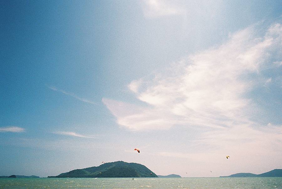 kiteboarding kodak gold film contax g2 phuket thailand